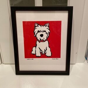 “Westie in Red” print by Marx Tetro